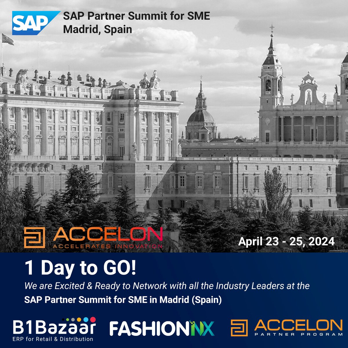 Hello SAP Partners!

Accelon is ready to receive you at the SAP Partner Summit for SME

Join us explore our comprehensive solutions for Retail, Wholesale Distribution, Apparel Accessories Manufacturing
#SAPPartnerSummit #SAP #SME #SAPPartnerSummit #SAPPartner  #SAPBusinessOne