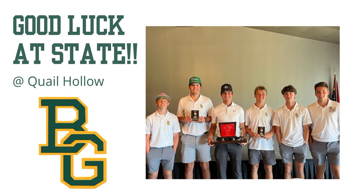 Good luck to our golf team as they compete at state today! #BGS #BowlingGreenSchool #BucStrong #GeauxBucs #BucNation #LoveGreenLiveGold