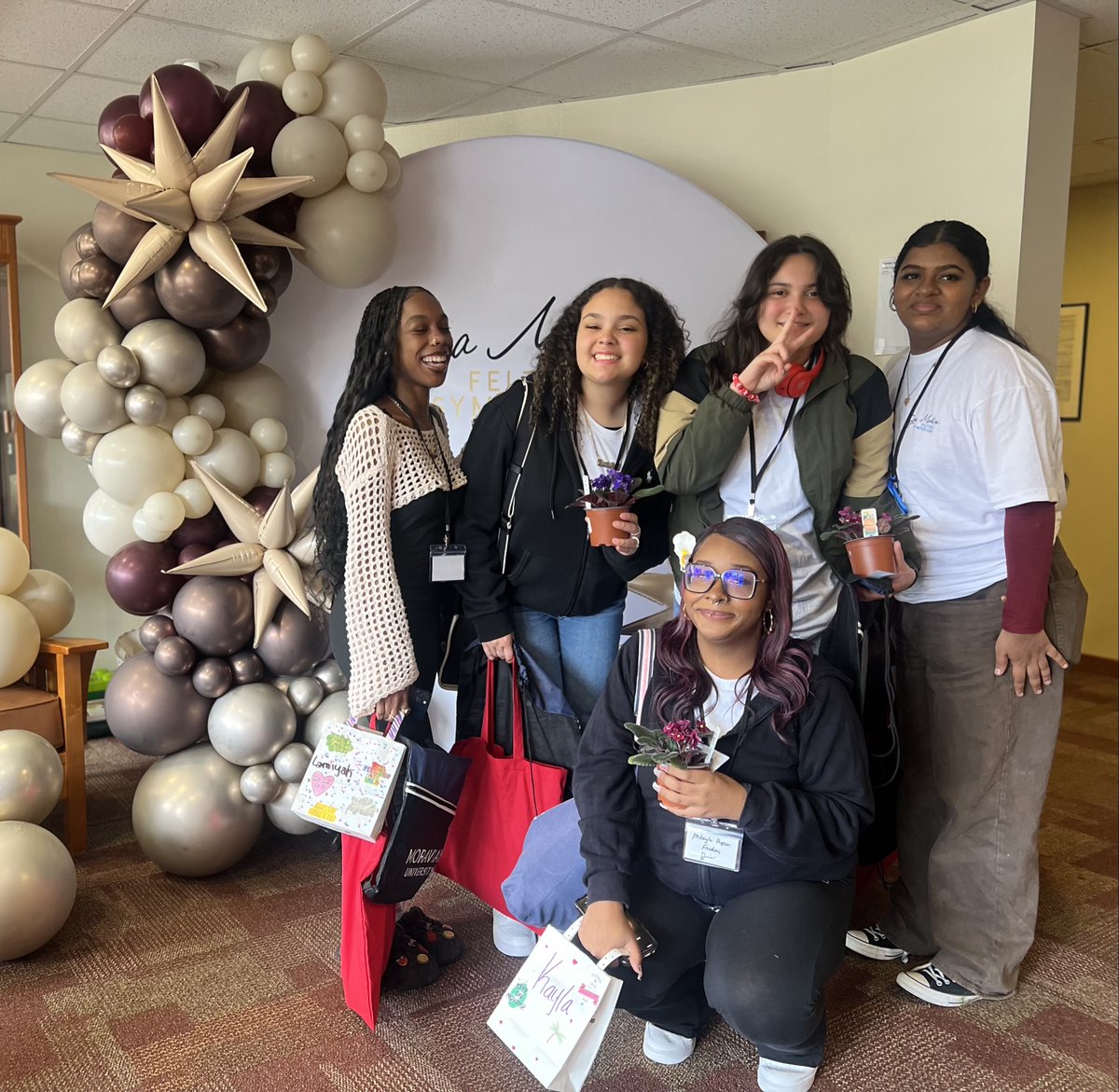 Five amazing Freedom students attended the Young Women of Color Symposium at Moravian University with faculty advisor Carmen Cespedes 💛🖤 @basdjacksilva @Leesonscience @BethlehemAreaSD