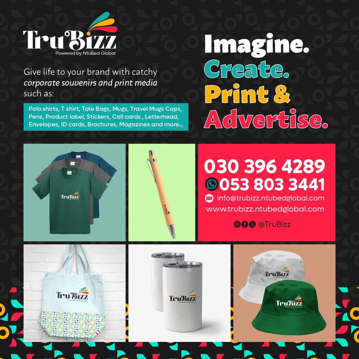 trubizzgh's tweet photo. Put Your Trust in Us With All Your Print Media, and We'll Bring Your Brand &amp; Eye-Catching Corporate Merchandise to Life.
Call or WhatsApp Now:  053 803 3441
https://t.co/lN62qBjLsB

#DigitalMarketing #printingservices #printmedia #photoshop #coreldraw https://t.co/LZgV9AYrkO