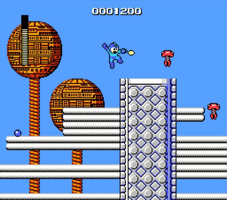 gameyawa's tweet photo. 【なぜロックマンはしゃがめないのか？】

『ロックマン』は、「下ボタン」を押してもしゃがむことができませんが、それには理由がありました。

敵の攻撃を避ける際、ロックマンをしゃがませるような、消極的なプレイをしてほしくなかったからだそうです。

『逆転検事』ディレクターの山崎剛さんの証言です。

新人の時、山崎さんが『逆転裁判』の巧舟さんから最初に学んだのは、「ゲームの仕様には、すべて理由がある」ということでした。

その事例のひとつとして挙げられたのが、「ロックマンがしゃがめない理由」だったそうです。

🔽ゲーム夜話「ロックマン」の解説と考察
前編：https://t.co/krLg28Xd1W
後編：https://t.co/hSrjTNVBFU

🔽『逆転裁判5』クリエイターが語るゲーム作りの裏側
https://t.co/PF0seV8DYG