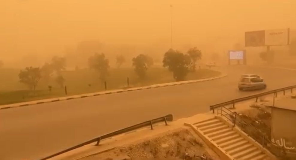 A dust storm hit #Libya's eastern cities on Monday and Tuesday with wind speeds reaching up to 70km/h.