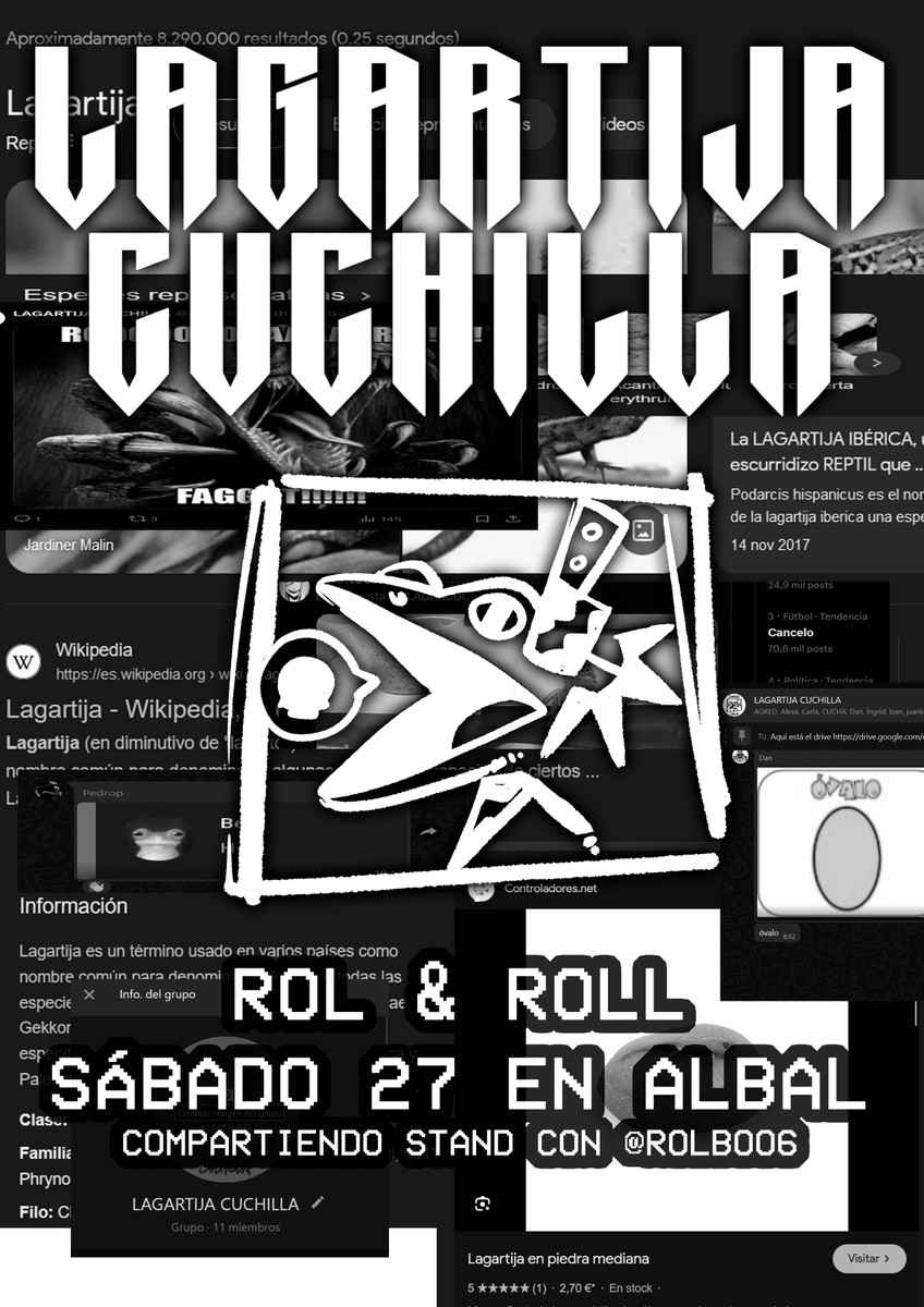 LAGARCUCHILLA's tweet photo. vamos a estar este sábado 27 en las jornadas de Rol&amp;Roll de @dracsiespases  en Albal compartiendo stand con @RolBoo6 !!! https://t.co/HrBLnWNxH7