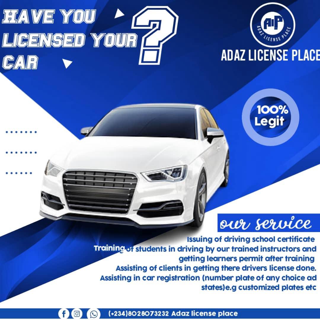 Ada__lv's tweet photo. Patronize me for all your car documentation, drivers license both local and international, Cmr, car insurance, driving school certificate etc https://t.co/AoEMWyC2i3
