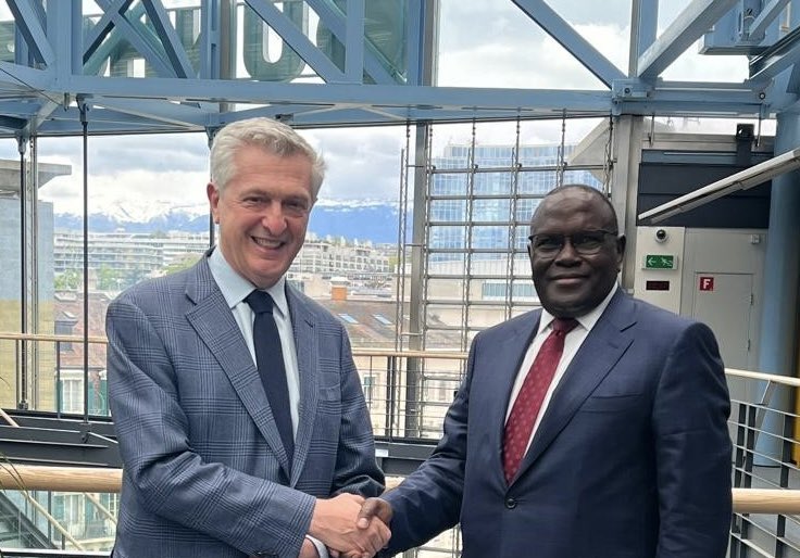 Ambassador Mailu, Kenya’s Permanent Representative @UNGeneva, will soon leave his post. He will be missed, but I was delighted to have another inspiring talk with him, thank him for his support and agree that UNHCR’s special relationship with Kenya is key and must be maintained!