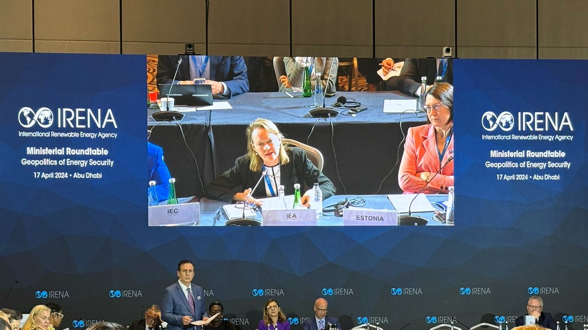 Delighted to speak at the #IRENA14A Ministerial Roundtable on Geopolitics and Energy Security @IEA will continue to work closely with countries worldwide to ensure energy security, reliability & affordability as clean energy transitions progress