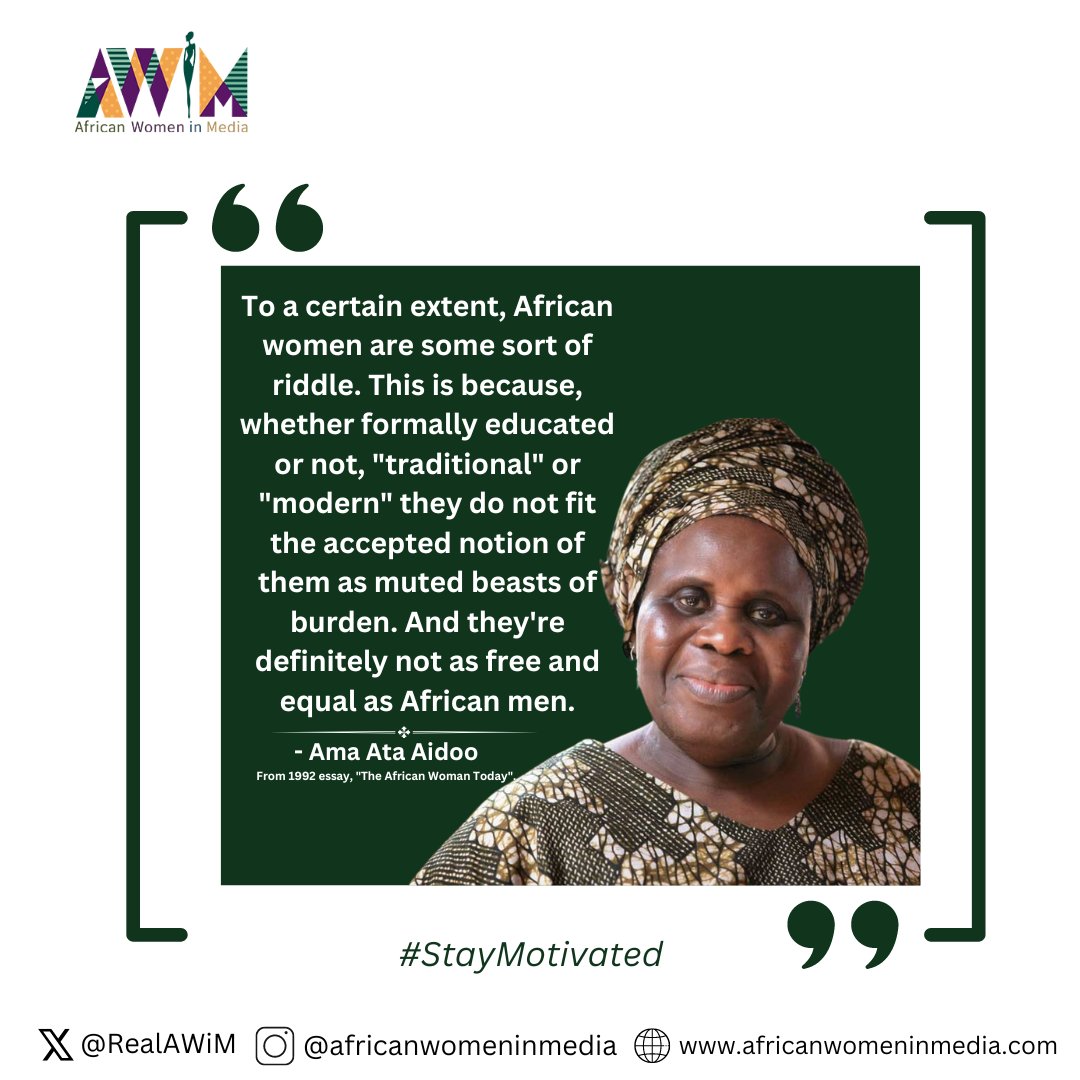 Unlock the power of your voice this week. As Professor Ama Ata Aidoo eloquently put it, women are a riddle, a mystery waiting to be unraveled. Let's refuse to be confined by society's stereotypes. Our voices are our strongest tool for change, and as media women, we wield the…