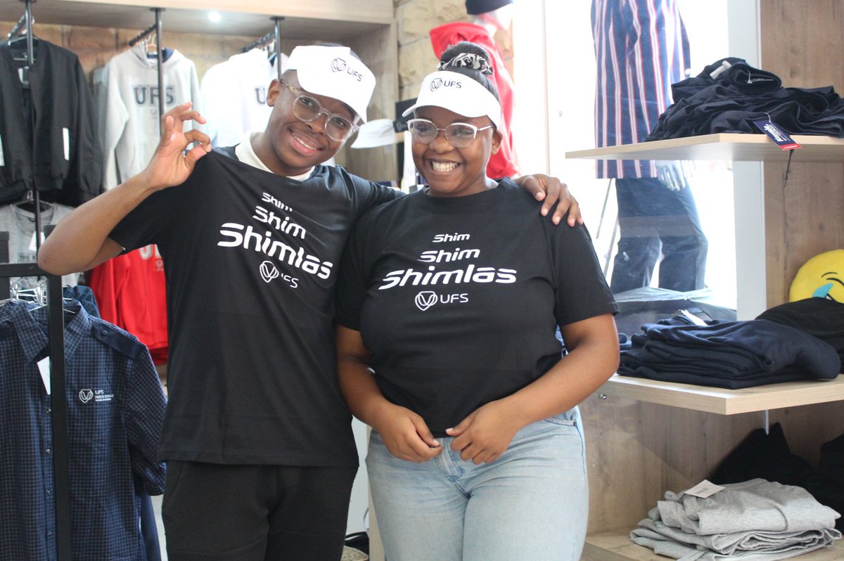 UFSweb's tweet photo. Get ready for the FNB @VarsityCup rugby final. Show your support with our exclusive UFS Shimlas T-shirt! 👕🏉
Available at KovsieGear for only R135.
Get yours now and be proud to support to the Shim, Shim, Shimlas!
#LiveTheBrand #KovsieGear #RugbyThatRocks https://t.co/8jdA02BTsC