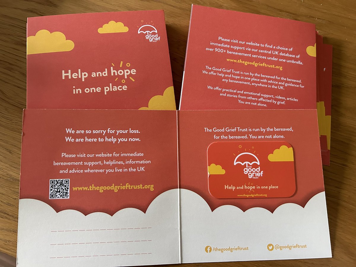 Beka_Staples's tweet photo. So pleased with this morning’s delivery. One for each family I work with to give them easy access to all forms of grief support - all captured under one umbrella 🧡☂️
@goodgrieftrust
#YouAreNotAlone #helpandhopeinoneplace #HelpAndHope
#griefjourney #griefandloss https://t.co/YHBAe78Nw2