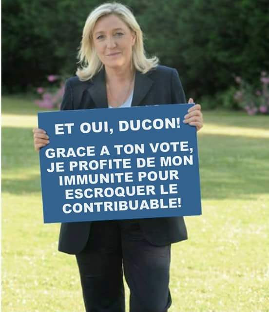 Le RN est une escroquerie. Les français doivent savoir la vérité, à savoir que les députés du groupe ID sont totalement snobés par tous les autres parlementaires et donc ne SERVENT À RIEN, si de n’est apporter du pognon à un parti qui ne sait pas le gérer 
#VotezMarion