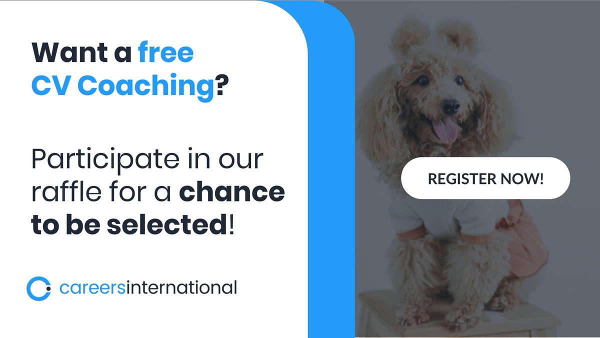 Want a free CV Coaching? 🏅 Our coaching session helps you create an unforgettable first impression on potential employers! ✅ Register now for a chance to be selected in our raffle careersinternational.com/cv-coaching/ #cv #professionaldevelopment #careerdevelopment