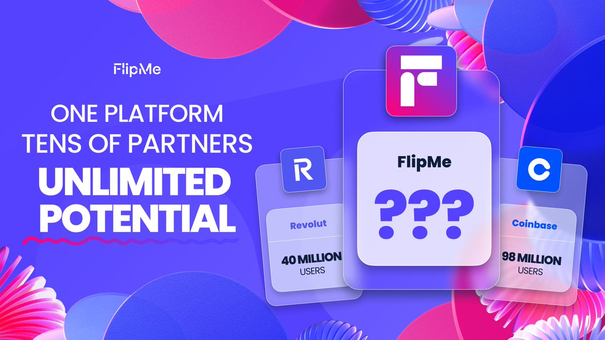 🚀 GET READY FOR THE POTENTIAL GROWTH WITH FLIPME 🔥📈

‼️👉 According to Statista, 40 MILLION people worldwide use Revolut to make purchases, while Coinbase, one of the largest cryptocurrency exchanges, has more than 98 MILLION registered users 💥