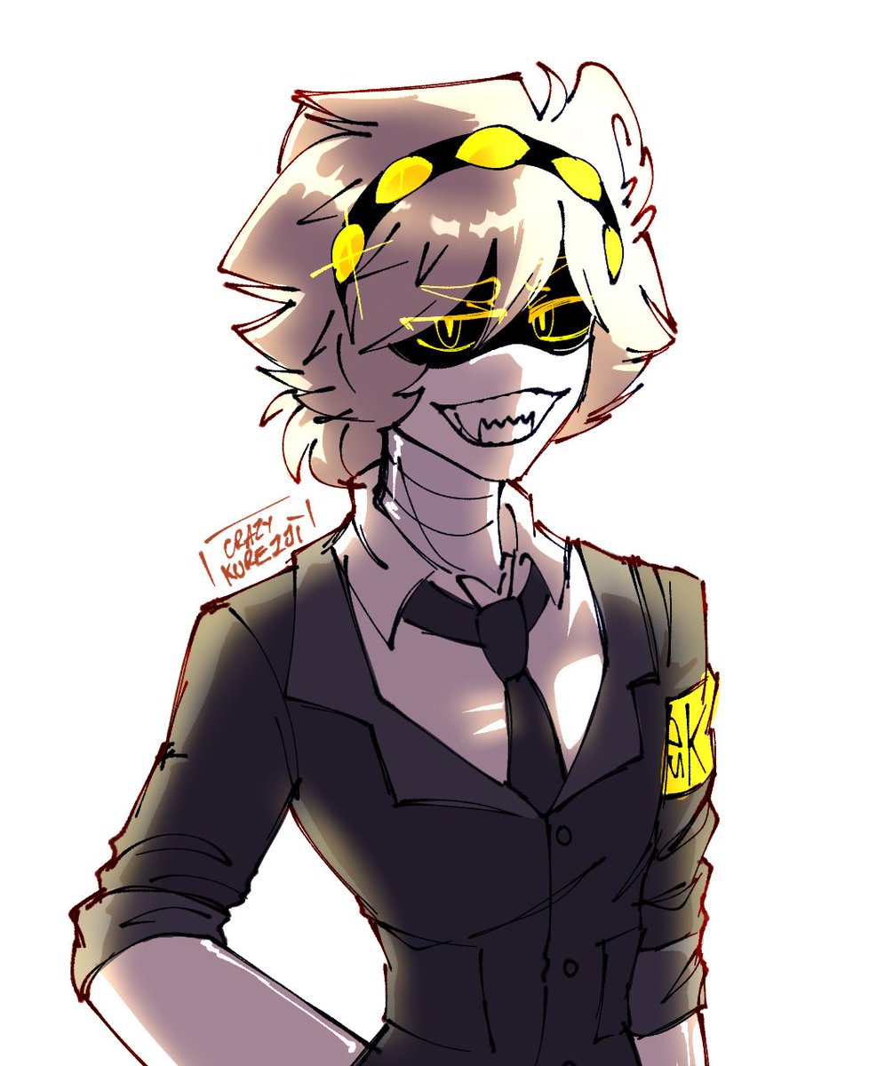 CrazyKureiji's tweet photo. Style test featuring the less fire obsessed disassembly drone
#murderdrones #dissasemblydrone #murderdronesfandom https://t.co/ioB4FBGkxQ