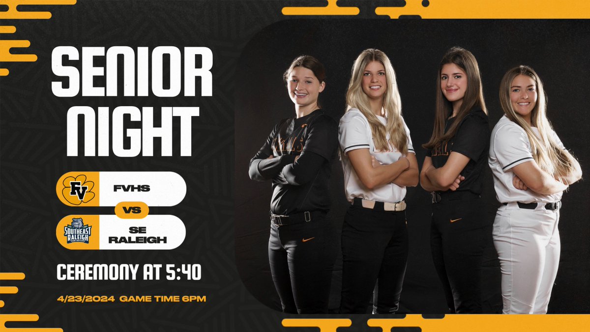 TOMORROW NIGHT! Come support these 4 young ladies! Ceremony at 5:40, Game at 6! @fvhsbengals @FuquayVarinaHS