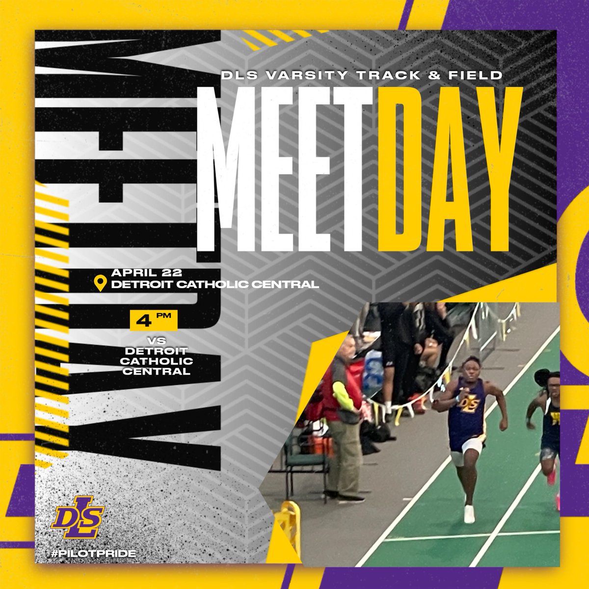 Good luck to DLS Varsity Track & Field who are on the road for their meet against Detroit Catholic Central at 4PM today, April 22. 
Let’s go, Pilots!

#PilotPride