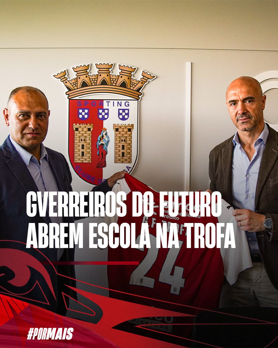 Continuar a construir o futuro 🙌 SC Braga abre nova escola de futebol na Trofa ⚽ Sabe mais em bit.ly/4b2fcog 🔗 #PorMaisFuturo