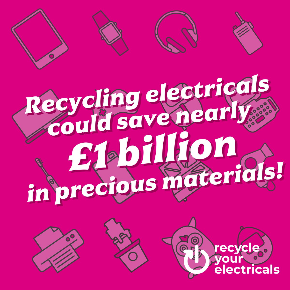 Our electricals are made out of some of the earth’s most precious resources - so reusing and recycling them is a great way to celebrate #EarthDay and make a positive change for our planet. Take action today - find your local repair, donation or recycling point in our bio!