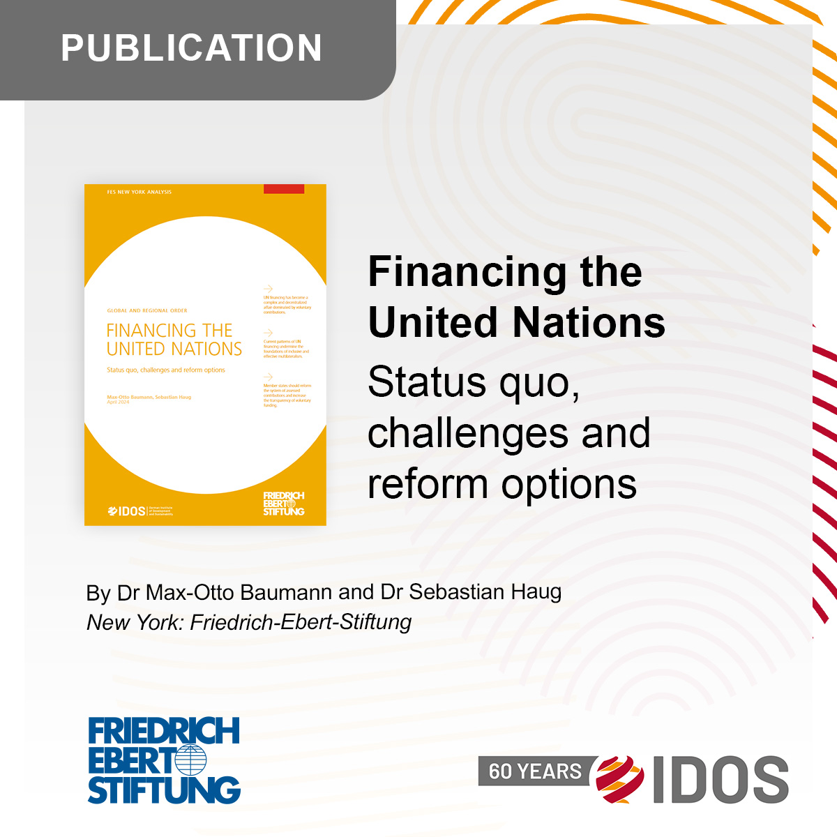 📚 New #publication @FESonline How do current patterns of #UNFinancing undermine the foundations of inclusive and effective #multilateralism? @SebHaug & Max-Otto Baumann (IDOS) argue that member states should reform the system of assessed contributions: idos-research.de/externe-publik…