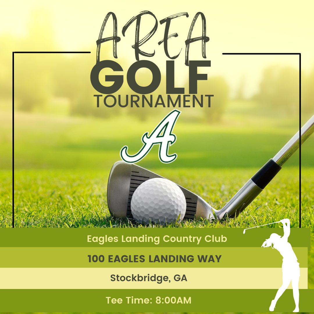 IT’S MATCH DAY!!!!! 
⛳️ Varsity golf is at Eagles Landing Country Club for the area tournament! Tee times begin at 8:00AM.  

#gogryphons #ACEathletics #weareACE #takestate