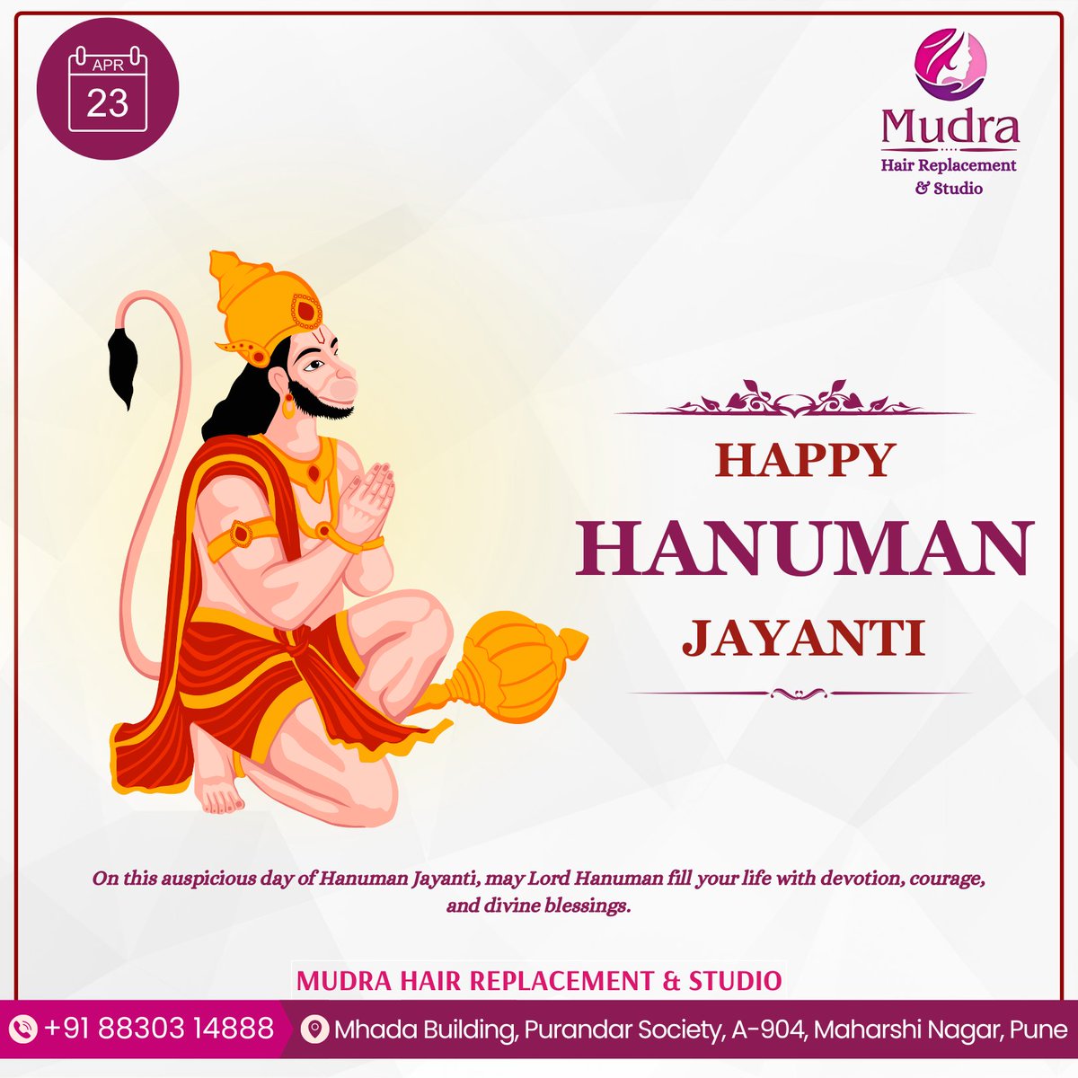 May the mighty Hanuman bless you with the strength to overcome all obstacles and the wisdom to lead a fulfilling life. Happy Hanuman Jayanti!

#hanumanjayanti #hanuman #hanumanjayanti2024  #punenews #swargate #mukundnagar #पुणे #maharashtra #india #pune #पुणेकर #punecity