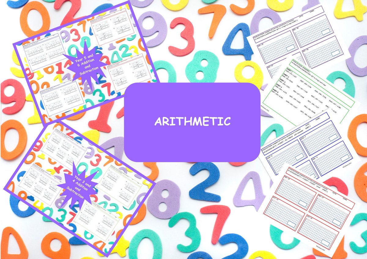 KS2 ARITHMETIC
Missing Digits & Four in Four - meet each year group's NC objectives.Over 200 sets to choose from. Great for Maths meetings or starter activity.
Let us help you!
FREE samples
ks2gems.com/?page_id=216
#primaryteachers #PrimaryMaths #Arithmetic #Y4 #Y5 #y3 #Y6