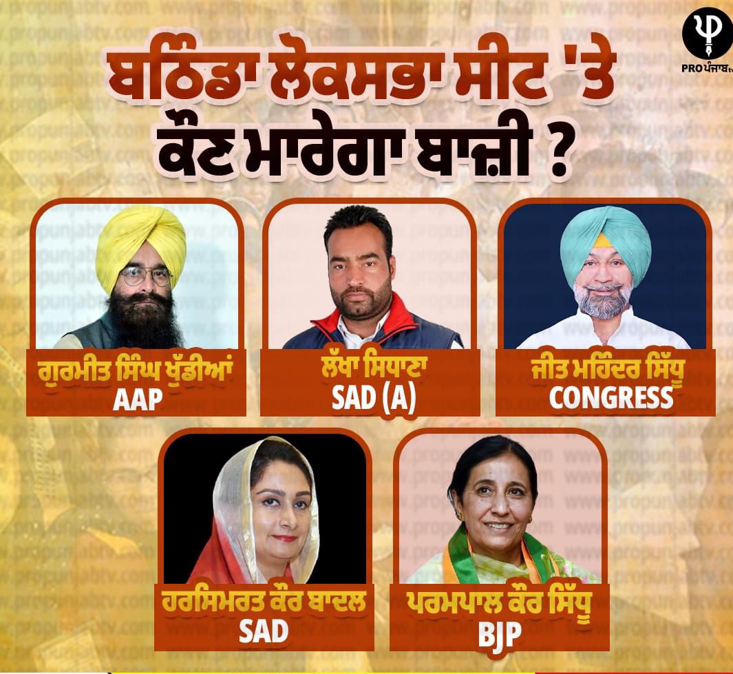 Who will win Bathinda Lok Sabha Seat ??

@GurmeetKhudian @Lakhasidhana @jmssidhu @HarsimratBadal_ @ParampalKaurS