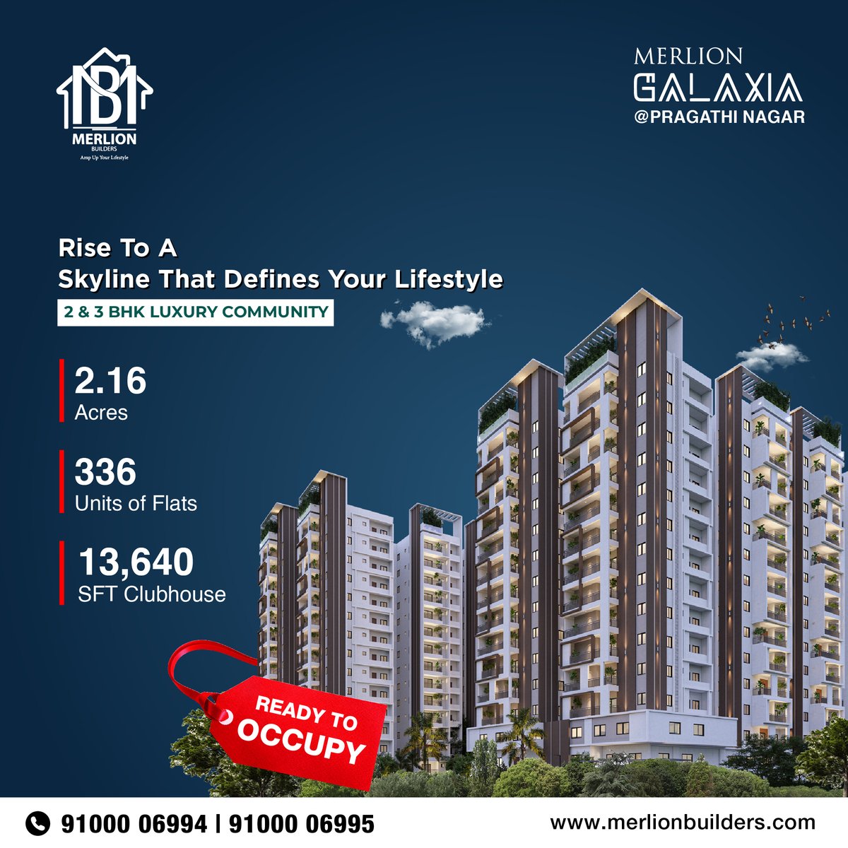 Step into the world of high living, where modern amenities and seamless connectivity allow you to thrive in prosperity. #merlionbuilders #pragathinagar #flatsforsale #apartmentsforsale #highrisebuildings #luxuryliving #luxuryapartmentsforsale #apartmentsale #apartmentforsale