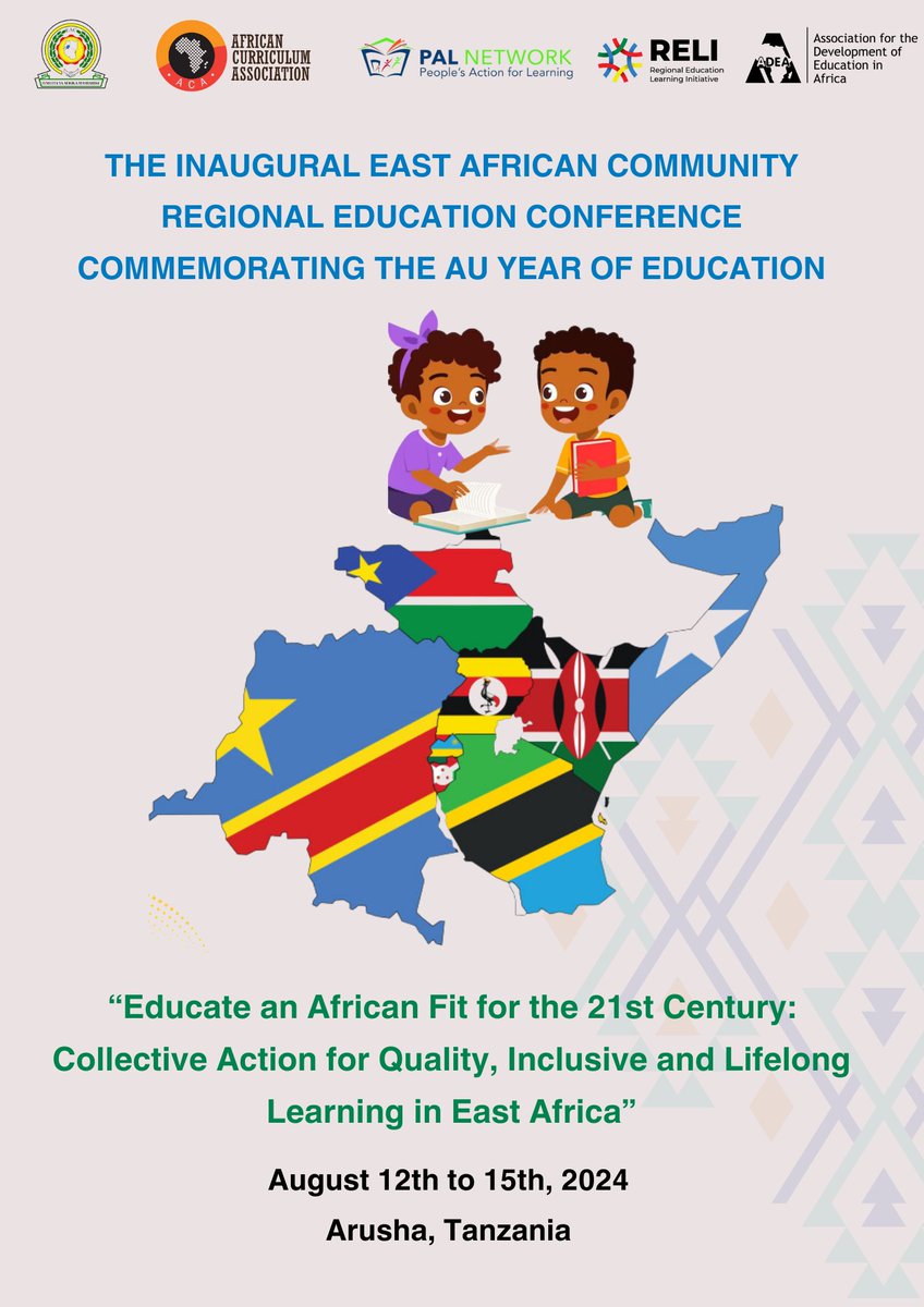 Are you ready for the biggest conference in East Africa? The Inaugural East African Community Regional Education Conference Commemorating the AU Year of Education is fast approaching! Submit your abstracts through: rb.gy/qna9nl by 24th May #EACEducationConference2024