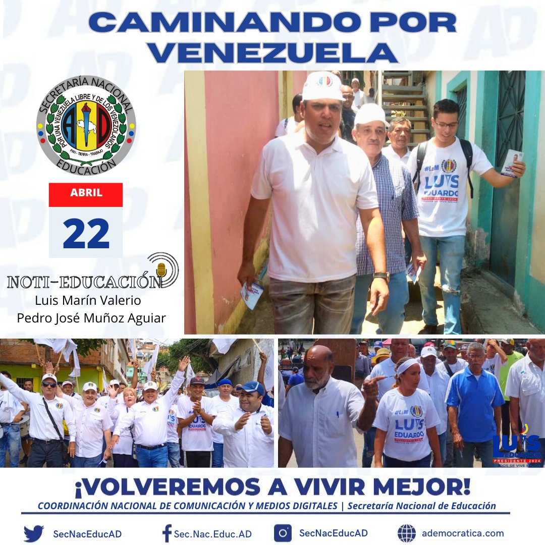 Con fervor y convicción, proclamamos: Somos @ADVenezuelaa, incansables peregrinos de cada rincón de nuestra amada tierra. ADeco Vota Blanco, no solo como un acto de fe, sino como un testimonio del poder y la gloria inscritos en nuestra historia.