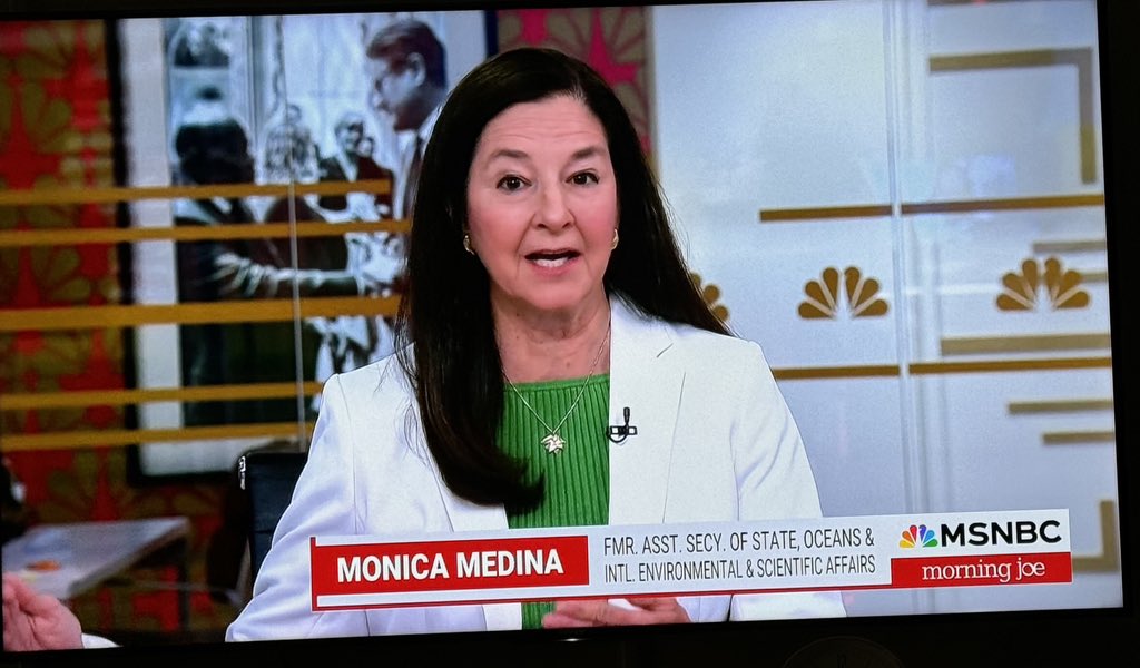 MonicaMedinaDC's tweet image. Thanks so much to Mika and Joe for having me on today - Earth Day - to talk about the importance of conserving our planet for our health, economies and well being.  @Morning_Joe @morningmika #MorningJoe #EarthDay2024 #PlanetorPlastic 🌎