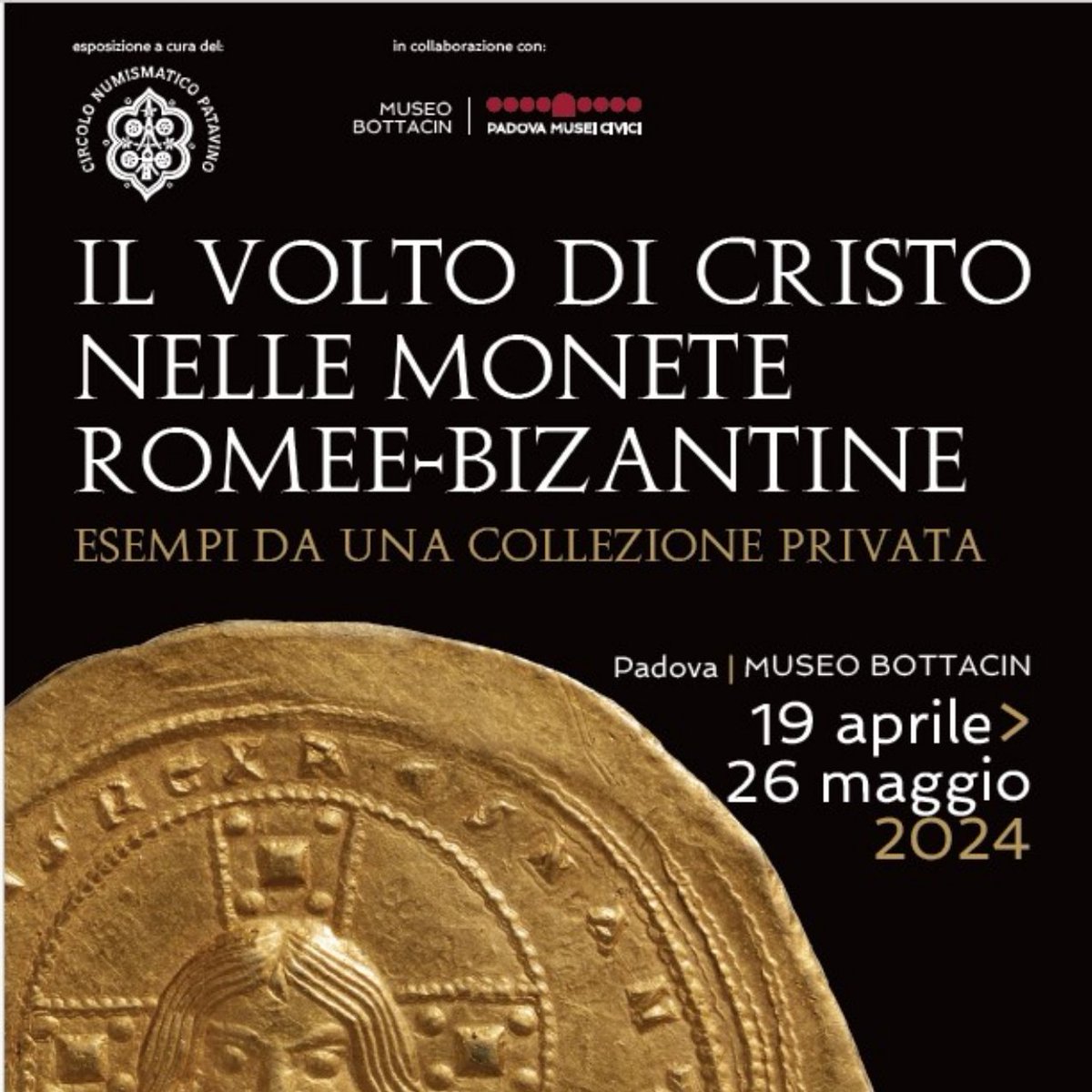 🪙 La mostra 'Il Volto di Cristo nelle monete romee-bizantine' è allestita fino al 26 maggio nelle sale espositive del Museo Bottacin a Palazzo Zuckermann 🤝 l'esposizione di rare monete d'oro bizantine è curata dal Circolo Numismatico Patavino. ℹ️ padovanet.it/evento/mostra-… #Padova