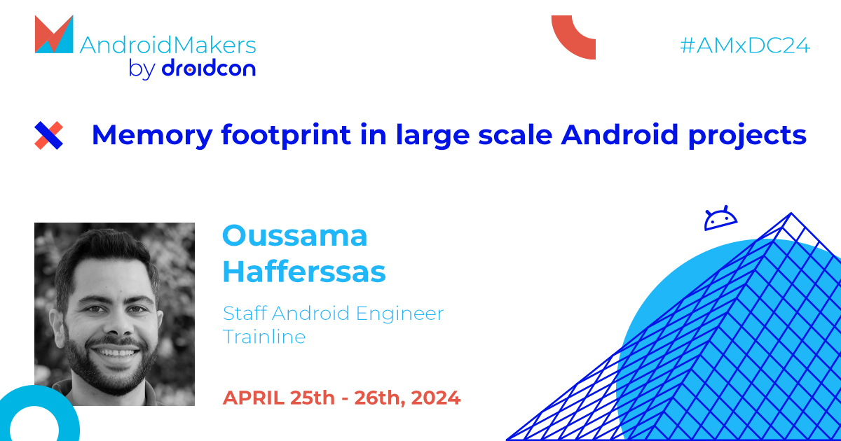 Help us welcome @OussamaHaff 📣

You'll leave this #AMxDC24 talk with an understanding for handling memory in large #Android projects. Go over the full tools chain that every #AndroidDev uses: #Gradle #builds, #unittests, #Espresso tests & #IDE.

Abstract:androidmakers.droidcon.com/oussama-haffer…