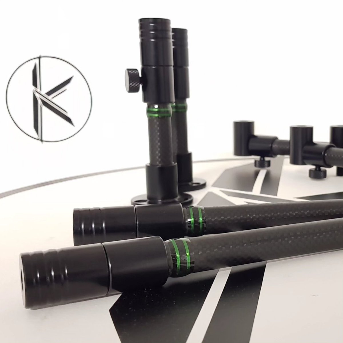 Our custom 3k carbon banksticks and stagestands can be purchased via our website kudostackle.com in a variety of sizes as well as custom whipping options