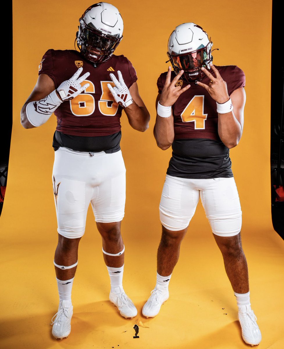 On behalf of me and my family, I want to thank @KennyDillingham @aguanos @CoachCoop84 @CoachSooto @BWardDCoord and the ASU staff for the AMAZING time we had on my OV. Also want to thank Coach Bryson Carvalho, Coach Rod York and @fastletics for helping me along this journey!