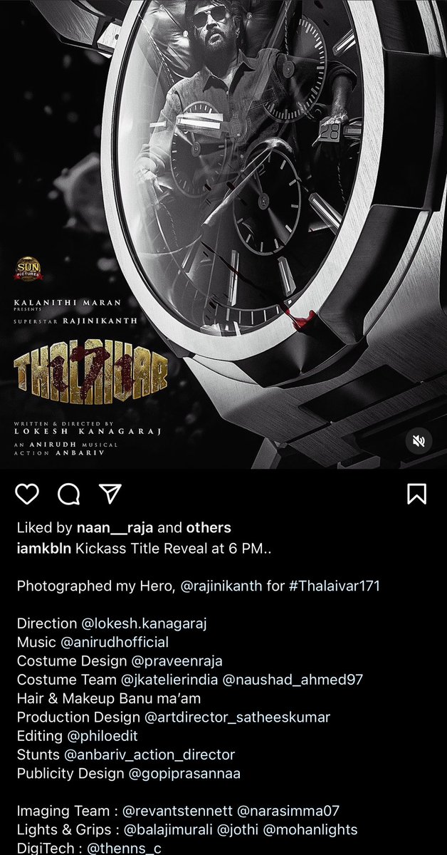 surbalu's tweet photo. The crew behind the posters of #Thalaivar171 

🔥🔥🔥🔥

#Rajinikanth | #superstar @rajinikanth | @anirudhofficial | @Dir_Lokesh | #Thalaivar171TitleReveal | #SuperstarRajinikanth https://t.co/C5wdgIRibK