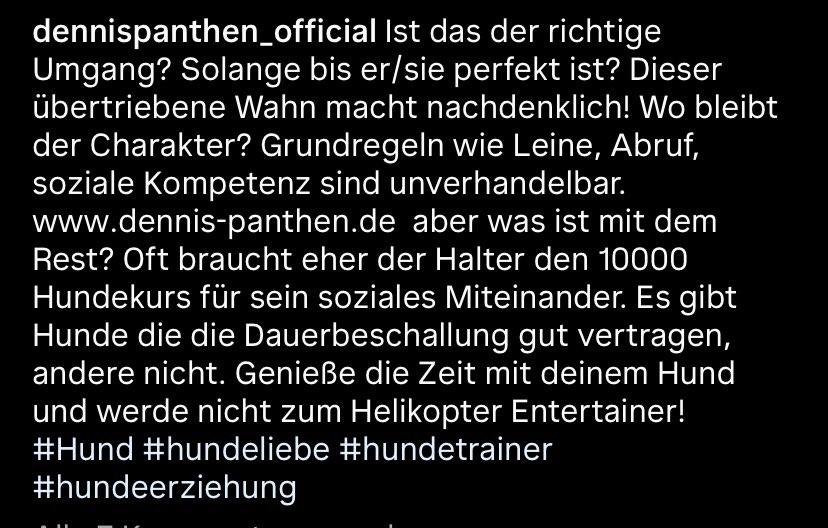 Guten Morgen! Bei einigen bemerke ich ein fast zwanghaftes Verhalten in Bezug auf 🐶Training. Sich selber nicht immer so wichtig nehmen. Ein Hund ist ein Hund und kein Roboter. Einfach bisschen locker machen. Viele 🐶spiegeln ihre Halter. Denkt drüber nach. 😘😘