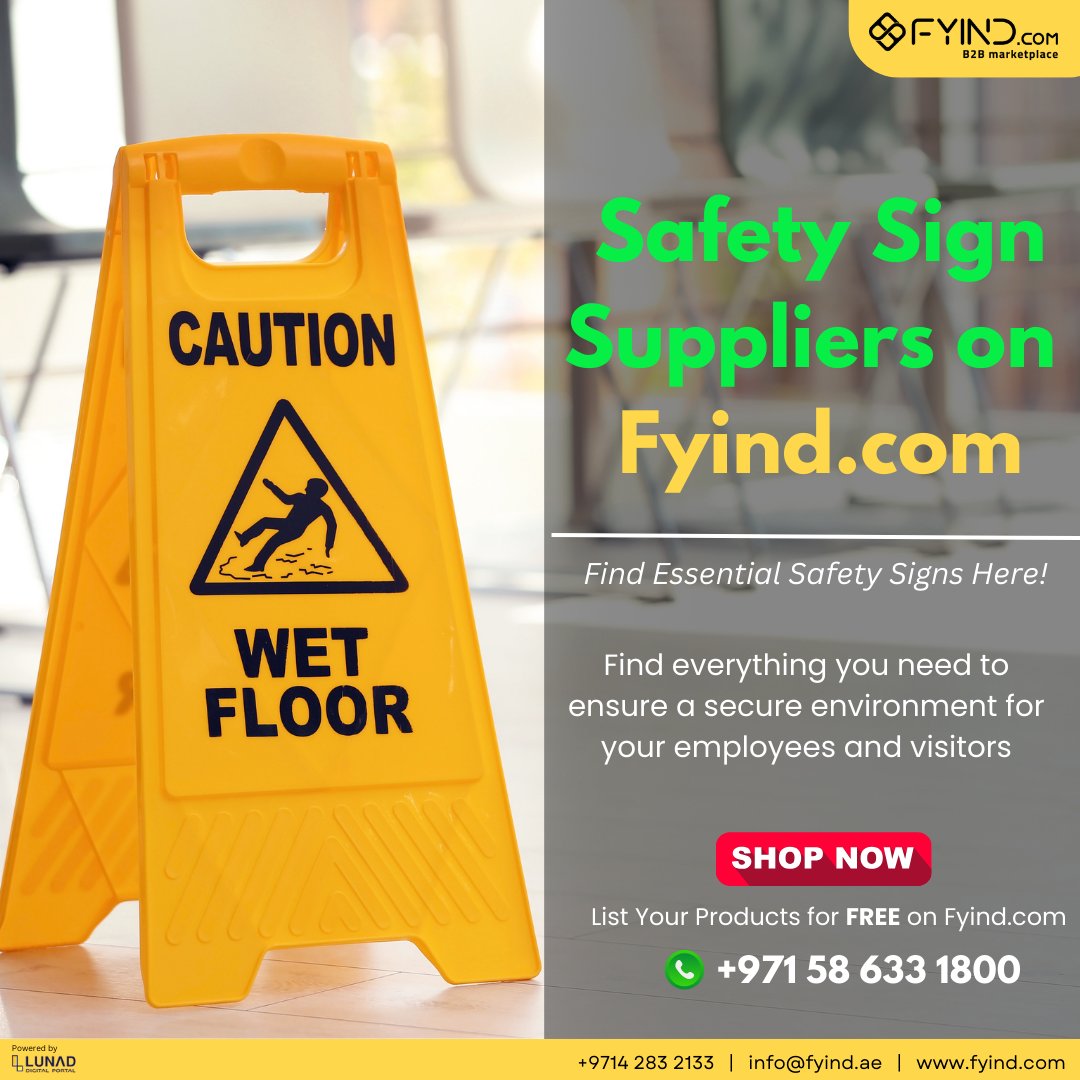 Keep your workplace safe with top-quality safety signs from Fyind! Browse our wide selection of signs designed to enhance workplace safety. Shop now – fyind.com/uae/en/signage…

.

#uae #ksa #industrialsupplies #onlineshopping #signage #safetysigns #worksafety #safetyfirst #dubai