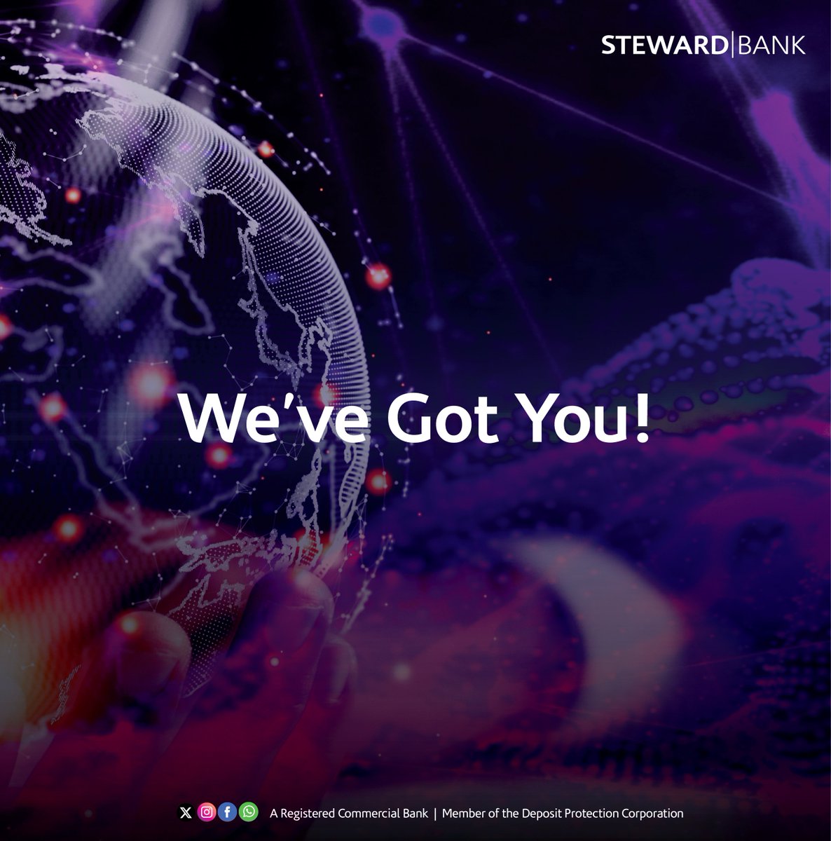 Bank anywhere and anytime in ZiG and USD on our digital platforms. ✅Dial *210# and *236# ✅Square App: onelink.to/3x8z94 ✅Visa App: onelink.to/sbvisa ✅Online Banking: banking.stewardbank.co.zw/register#/ ✅Q-Not Account Opening: auth.stewardbank.co.zw/auth/account-o… #WeVeGotYou