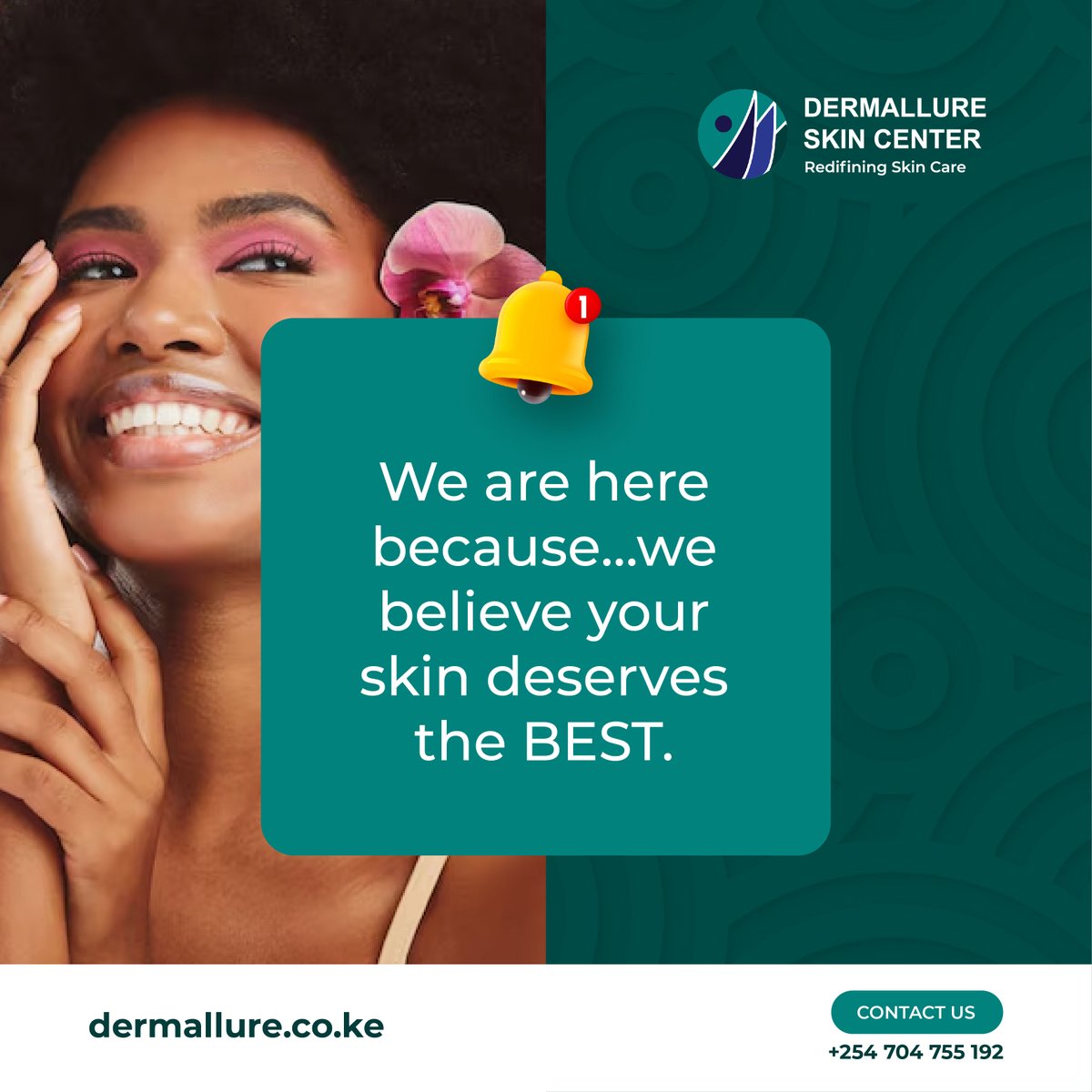 Here's to believing in the power of having a healthy skin. At Dermallure Skin Center, we're dedicated to giving your skin nothing but the best. 
☎+254 704 755 192
📩dermallurellp@gmail.com
📍KMA Center Upper Hill 5th Floor Suite 502
#fyp
#skincare 
#dermallureskin 
#skinroutine