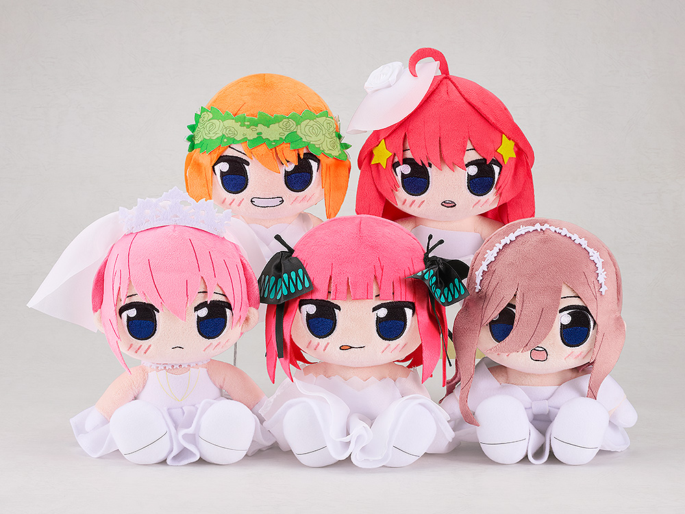 From 'The Quintessential Quintuplets' comes new Kuripan plushies of the quintuplets in wedding dresses! Be sure to preorder your favorite for your collection!

Preorders: goodsmile.link/3W4a8LV

#TheQuintessentialQuintuplets #goodsmile