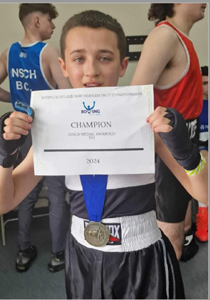 S1 pupil, Austin Richardson came away with a Gold Medal for his weight and category (2012 School Novice 44kg) on Saturday over at Cain Boxing Club in Aberdeen for the Boxing Scotland Northern District School and Junior Championships. Congratulations Austin!
@LossieHigh