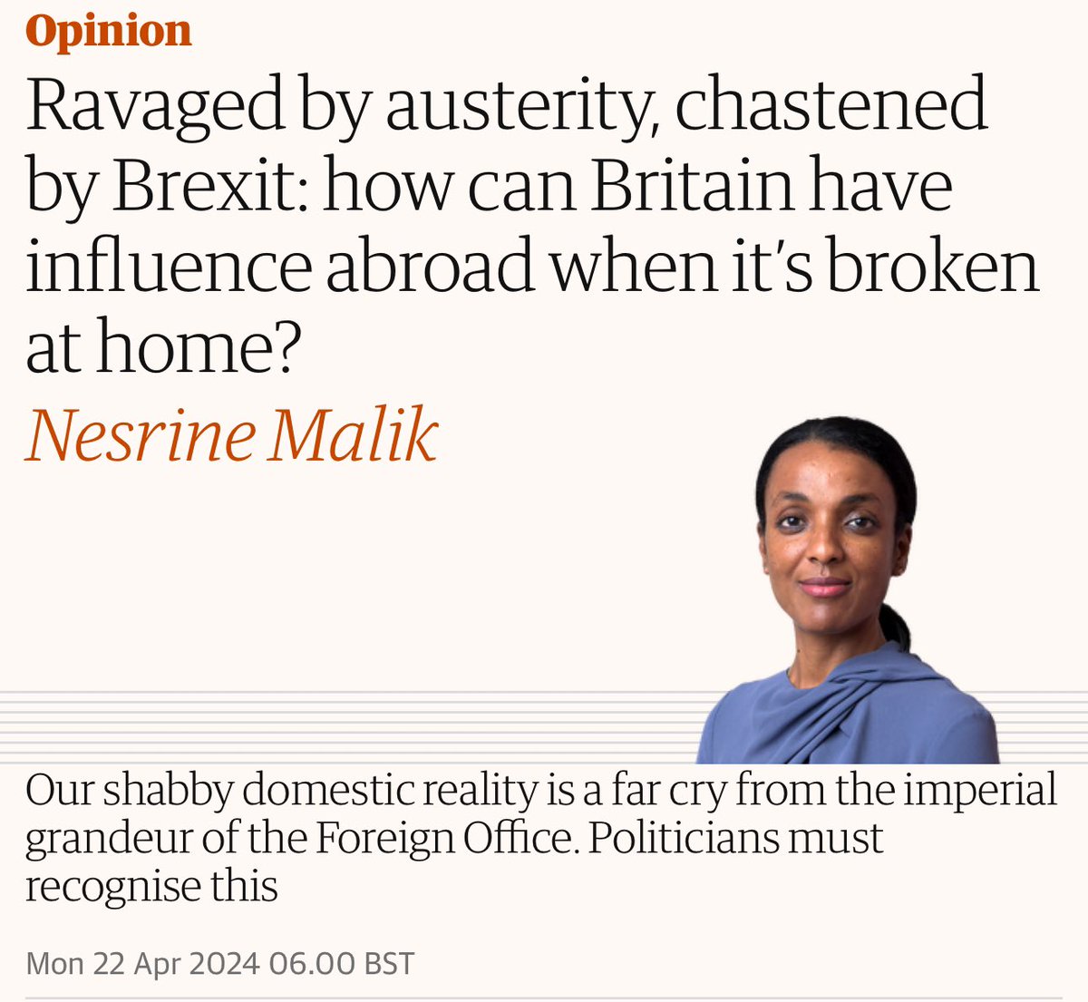 Imagine if the Tories had decided to improve Britain instead of destroying it with austerity and Brexit? All the money, effort and time wasted on Brexit could’ve been invested in actually improving Britain. Such a huge loss. theguardian.com/commentisfree/…