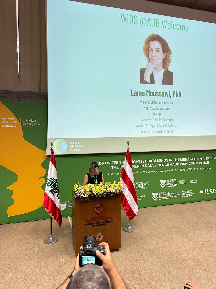 Suliman S. Olayan School of Business at AUB (@aubosb) on Twitter photo "Data Science serves as a compass guiding us towards effective solutions" - Dr. <a href="/lama_moussawi/">Lama Moussawi</a> #AUBWIDS2024 "Data Science serves as a compass guiding us towards effective solutions" - Dr. <a href="/lama_moussawi/">Lama Moussawi</a> #AUBWIDS2024