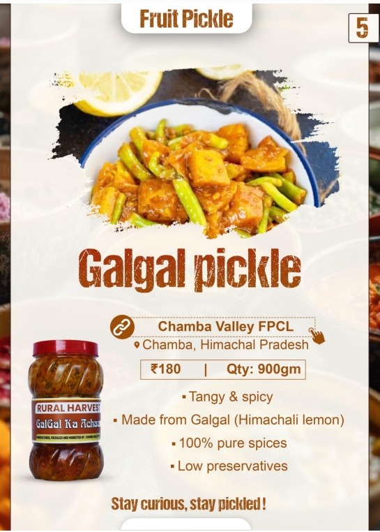 Pickle fun! The lip-smacking taste of vitamin C-rich Galgal fruit pickle makes every meal delicious. Buy from FPO farmers at👇 mystore.in/en/product/gal… 😋 #VocalForLocal #healthyeating #healthyhabits #healthychoices #tastyrecipes