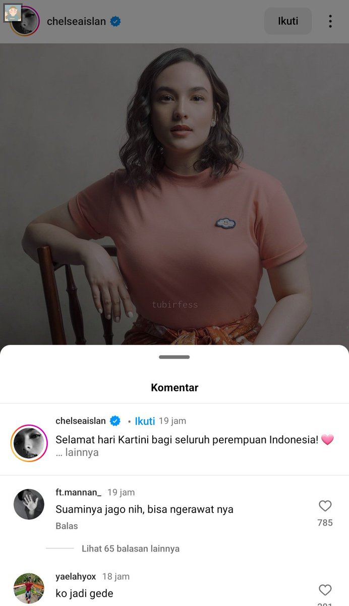 2beer! She posted her pretty pict just to join the trend celebrating Kartini's Day. It's all good until ngabers come with their s3xu4l objectivity jokes 💩💩