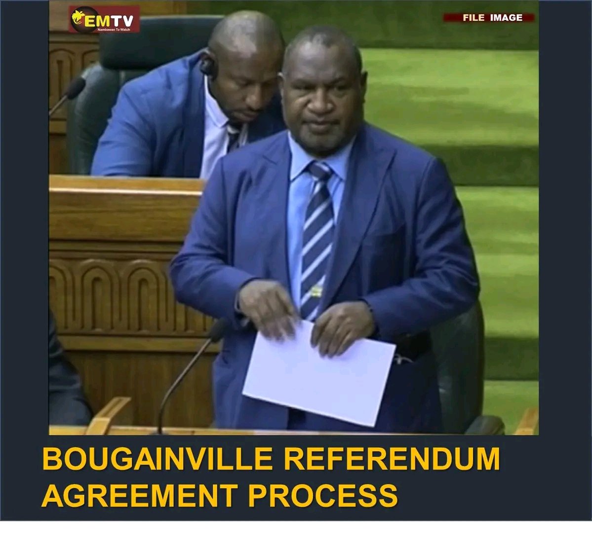Prime Minister James Marape has assured the people and leaders of Bougainville that the agreement to progress the 2019 Referendum results has not been abandoned as it will be discussed in Parliament.

Read more on: emtv.com.pg/bougainville-r…

#EMTVOnline #EMTVNews