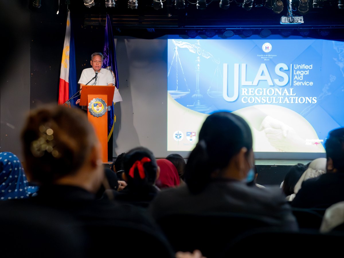 The Supreme Court held the second leg of the Unified Legal Aid Service (ULAS) Regional Consultations on April 18, 2024 at Xavier University-Ateneo de Cagayan, Cagayan de Oro City.

READ: sc.judiciary.gov.ph/sc-holds-unifi…

#ULASRegionalConsultations