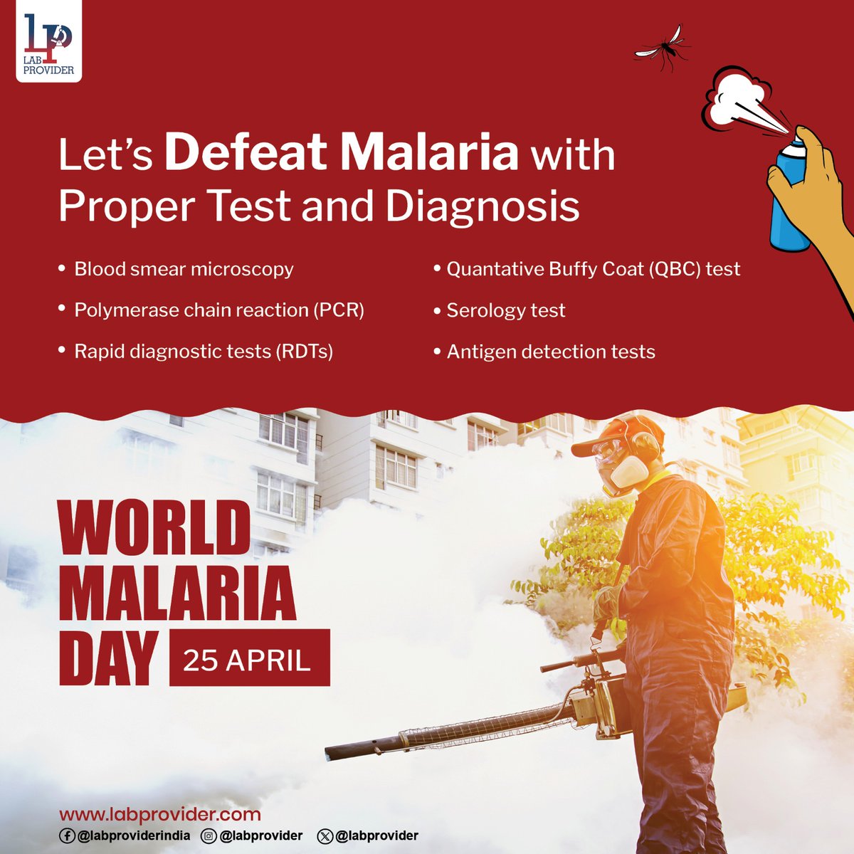 25 March, World Malaria Day!

This day emphasizes the significance of taking responsibility to eliminate malaria within a generation to ensure a malaria-free world.

#25march #worldmalariaday #malariaday #malaria #eliminatemalaria #preventmalaria #mosquitobites #mosquitocontrol