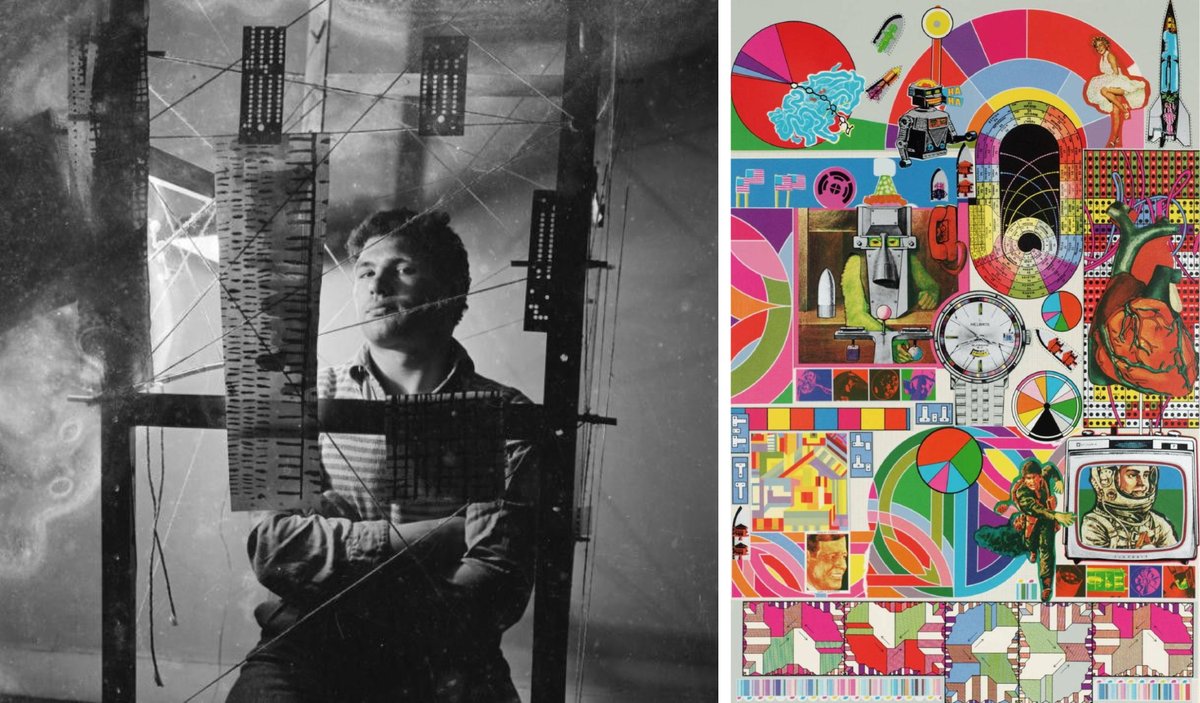 Remembering Eduardo Paolozzi
March 7, 1924 – April 22, 2005 

An artist of ceaseless creativity. Sculptor and highly original printmaker, some of whose collage-based silkscreens are among the finest examples of pop art...