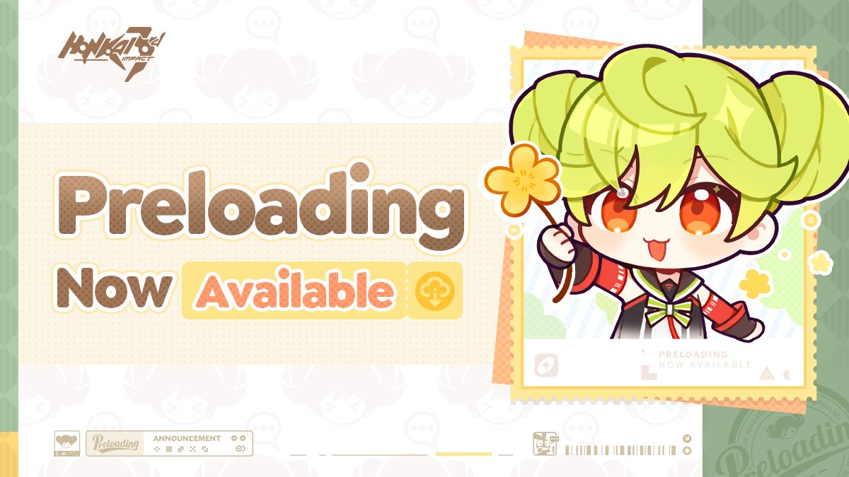 Preloading the new version The new version preloading now is available on PC & mobile. After completing the preloading, you can immediately access the latest version once the server maintenance ends. GLB>>honkaiimpact3.hoyoverse.com/global/en-us/d… SEA>>honkaiimpact3.hoyoverse.com/asia/en-us/dow… #HonkaiImpact3rd